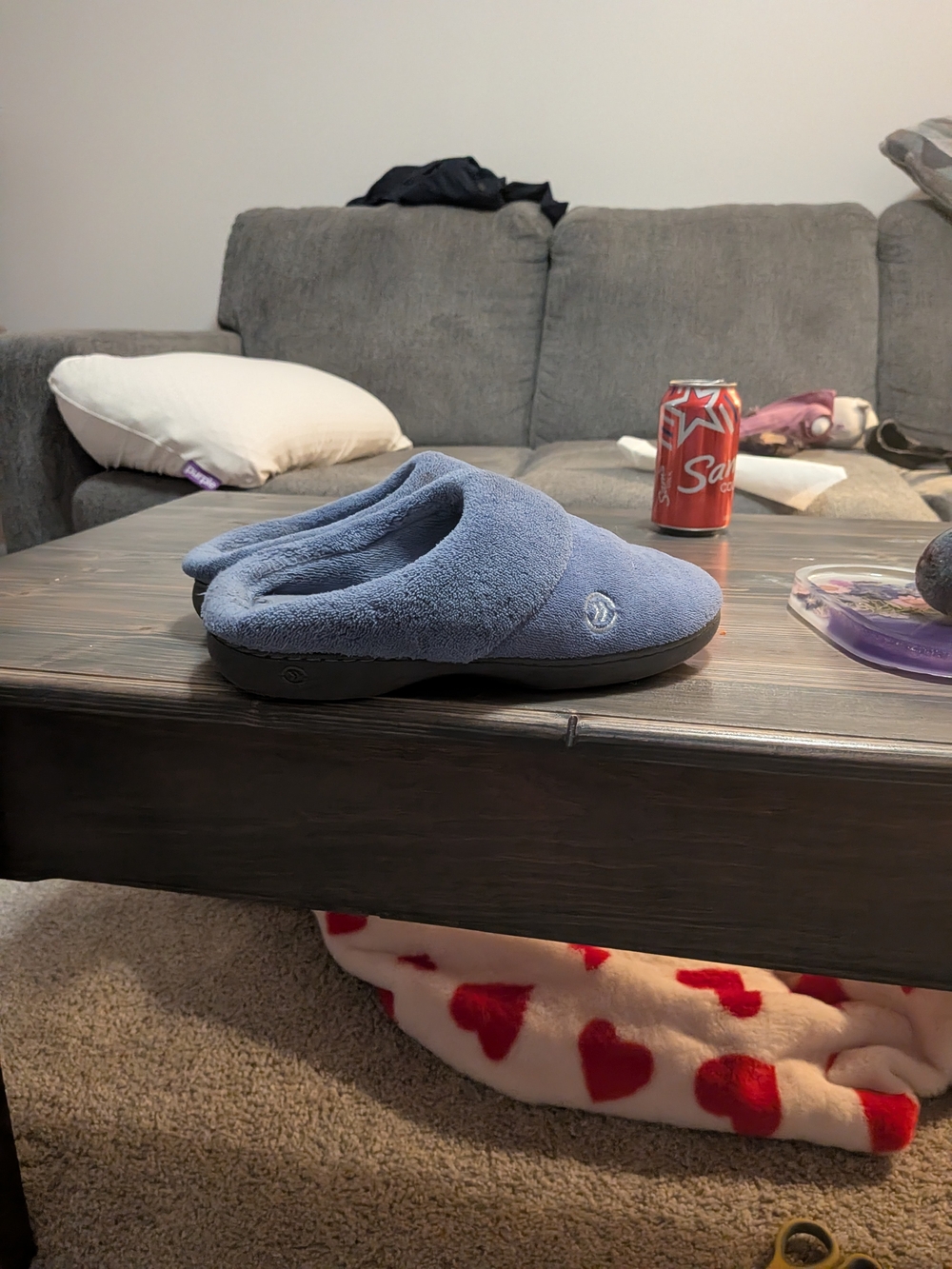 Sonoma Blue Plush Slip-On Women's Slippers